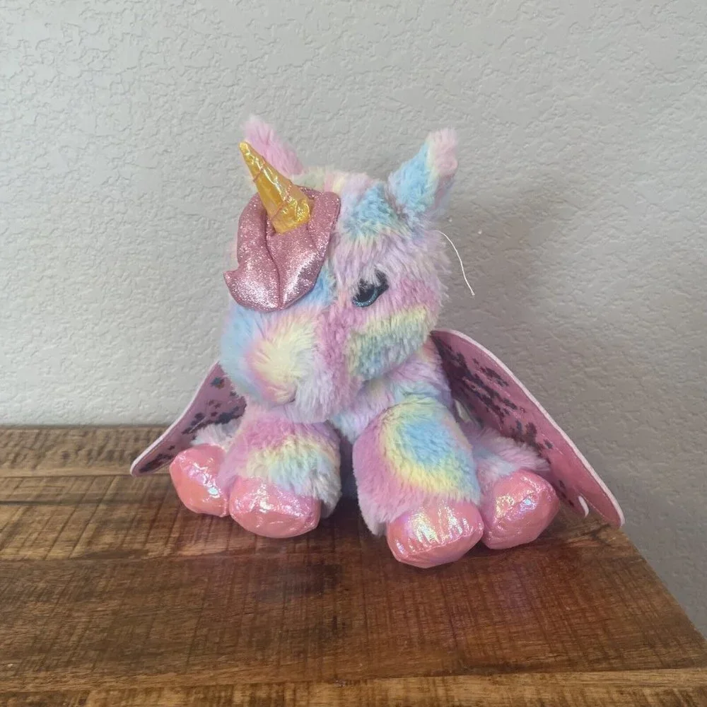 Barbie Unicorn Plush Stuffed Animal Toy Mattel 2021 Pastel Sound Works 10”